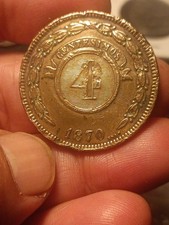 Moneta centesimi 1870 usato  Roma
