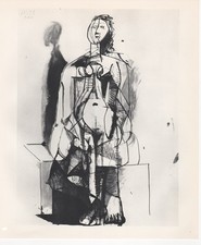 Pablo Picasso - Mujer sentada con las manos cruzadas - Litografía comprar usado Pablo Picasso - Mujer sentada con las manos cruzadas - Litografía comprar usado  Enviando para Brazil
