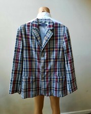 JAQUETA BLAZER TOMMY Hilfiger retrô vintage xadrez tartan 100% algodão tamanho 40, usado comprar usado  Enviando para Brazil