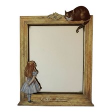 Espelho emoldurado vintage raro Alice no País das Maravilhas 8,5” x 11” gato Macmillan Cheshire, usado comprar usado Espelho emoldurado vintage raro Alice no País das Maravilhas 8,5” x 11” gato Macmillan Cheshire, usado comprar usado  Enviando para Brazil