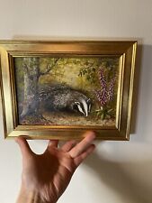 Original badger landscape for sale  LONDON