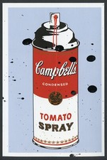 Mr Brainwash Campbell's spray de tomate ACABADO À MÃO tinta preta impressão enfeitada comprar usado  Enviando para Brazil