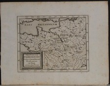 PARIS PROVINCIA PARISIENSIS FRANCJA 1739 ANONIMOWY NIEZWYKŁY ANTYK ORYGINALNA MAPA na sprzedaż  Wysyłka do Poland