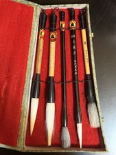 Pincéis de pintura chineses vintage conjunto de 5 tamanhos variados comprimentos comprar usado  Enviando para Brazil