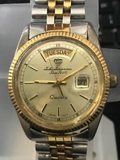 Usado, RELÓGIO MASCULINO JULES JURGENSEN 2 TONS 5898C PRESIDENT MOSTRADOR DOURADO SOMENTE PEÇAS (Y140) comprar usado  Enviando para Brazil