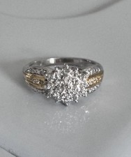 Anel Danbury Mint Radiance 29 diamantes genuínos prata esterlina 14k e 925 tamanho 7 comprar usado  Enviando para Brazil