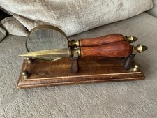 Vintage wood brass for sale  HALIFAX