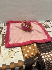 Cobertor de segurança coruja rosa Graco Blankie Lovey Lovie pelúcia macia 13" x 13" comprar usado  Enviando para Brazil