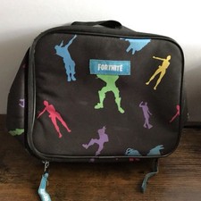 Lancheira Fortnite acolchoada isolada bolsa escolar preta colorida emotes 9x7x4 gamer comprar usado  Enviando para Brazil