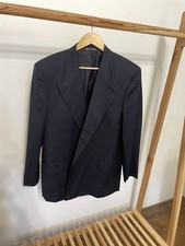 Jaqueta Peak Lapel Double Breasted Loro Piana Super 100s lã pura azul marinho comprar usado  Enviando para Brazil