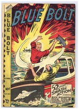 Capa Blue Bolt 95 V9#5 (VG) FAMOSA FISH-TO-THE-FACE! Dick Cole 1948 f870 comprar usado  Enviando para Brazil