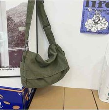 Bolsa de ombro feminina de tecido de lona macia desleixada Y2K estudante lazer tamanho médio, usado comprar usado  Enviando para Brazil