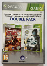 N1186 JEU DOUBLE PACK XBOX 360 : TOM CLANCY’S GHOST RECON + RAINBOW SIX VEGAS 2, usado comprar usado  Enviando para Brazil