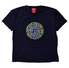 Camisa curta Miss Sixty vintage Y2K crop top multicolorida estampa redonda tamanho pequeno S comprar usado  Enviando para Brazil