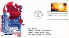 1982 USA World Fair energia solar FDC. Capa para primeiro dia Knoxville, usado comprar usado  Enviando para Brazil
