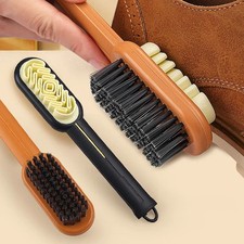 Escova de sapato 2 lados cabo longo camurça escova limpa tênis limpeza remoção de manchas comprar usado  Enviando para Brazil