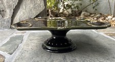 PRATO DE BOLO PEDESTAL SUPORTE DEMDACO CHOCOLATE BAGAS 11" comprar usado  Enviando para Brazil