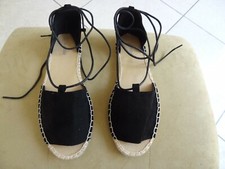 Chaussures espadrilles noires d'occasion  Villecresnes