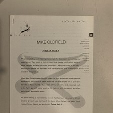 Mike oldfield press for sale  Buffalo