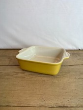 Vintage Chasseur Porcelana Forno Prato Assar Porção Quadrado Cerâmica Amarela comprar usado  Enviando para Brazil