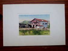 Ferme basque aquarelle d'occasion  Beaumont-de-Lomagne