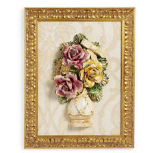 Quadro fiori porcellana usato  Roma