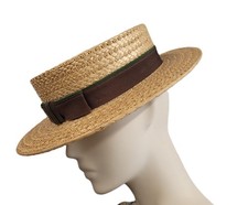 Vintage straw boater for sale  COLCHESTER