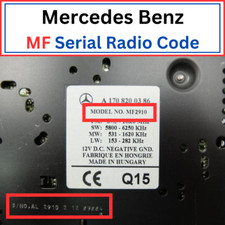 Usado, Código de rádio para MERCEDES BENZ AUDIO 10 CD MF2199 MF2910 pino de código de desbloqueio de rádio comprar usado  Enviando para Brazil