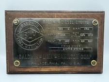 BALDWIN-LIMA-HAMILTON construtor de motor diesel e placa de disparo modelo 608A construído 7/53 comprar usado  Enviando para Brazil