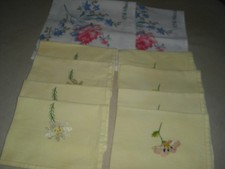 Serviettes table brodées d'occasion  Elven