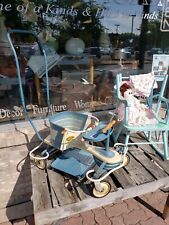 1950's VINTAGE TAYLOR TOT CARRINHO DE BEBÊ TURQUESA ANDADOR com PASSEIO SUAVE comprar usado  Enviando para Brazil