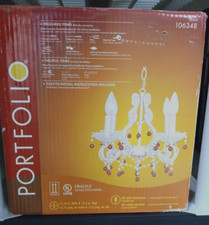 Candelabro branco country francês antigo com contas de vidro comprar usado  Enviando para Brazil