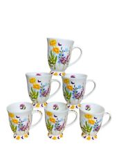 Bright flower mugs for sale  RHYL