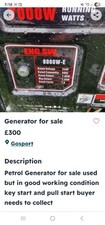 Generator sale key for sale  HAYES