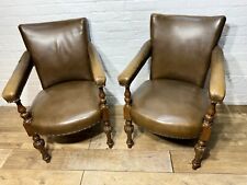 Pair antique leather for sale  BOURNEMOUTH