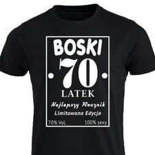 Boski 70-latek 70 lat Polska Koszulka Urodzinowa na 70 urodzin Polish Tshirt PL, używany na sprzedaż  Wysyłka do Poland