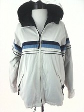 Usado, Vintage BILLABONG Windbreaker Jacket Bone Blue Stripe Hydroflex Hood Women's XL comprar usado  Enviando para Brazil