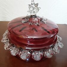 Ornate cranberry glass for sale  ROTHERHAM