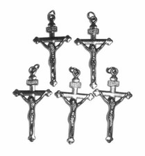 5 pingentes de metal preto santo crucifixo católico Jesus na cruz 1,5" frete grátis, usado comprar usado  Enviando para Brazil