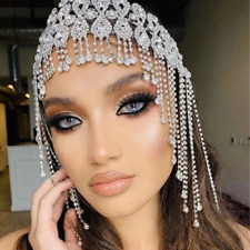 Usado, Nova Tiara de Luxo de Strass Cabelo Borla Longa Acessórios de Noiva Joias comprar usado  Enviando para Brazil