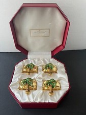 Lindo Hans TURNWALD Conjunto de Quatro ANÉIS DE GUARDANAPO DE PALMEIRAS na Caixa Excelente comprar usado  Enviando para Brazil