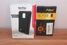 Nova Capa Tática para Celular Samsung Galaxy Note 4 Tech 21 Preta + Tela de Vidro  comprar usado  Enviando para Brazil