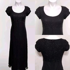 Vestido maxi formal vintage Bieff Basix 100% seda frisado noite EUA 8 elegante comprar usado Vestido maxi formal vintage Bieff Basix 100% seda frisado noite EUA 8 elegante comprar usado  Enviando para Brazil