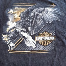 Camiseta Harley Davidson RK Stratman 2XL feita nos EUA Eagle Train corte Mad River OH, usado comprar usado  Enviando para Brazil