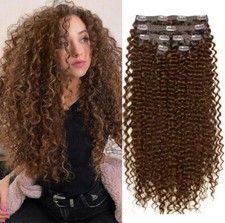 Usado, Clipe encaracolado em extensões de cabelo para mulheres negras 6 peças de seda cabelo crespo crespo 24 polegadas comprar usado  Enviando para Brazil