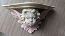 Usado, Prateleira de cerâmica querubim anjo nunca usada 10 1/2 x 7 x 4" comprar usado  Enviando para Brazil