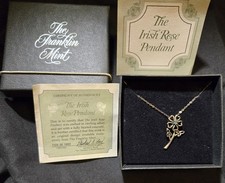 Usado, Colar vintage Franklin perfeito de prata esterlina e esmeralda rosa celta/irlandesa comprar usado  Enviando para Brazil