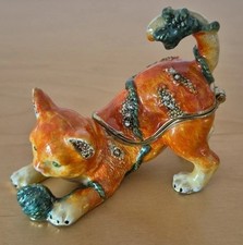 Cloisonné cat trinket for sale  SUTTON COLDFIELD