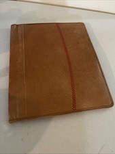 Organizador planificador de costuras rojo natural marrón grande de cuero Rawlings segunda mano  Embacar hacia Mexico