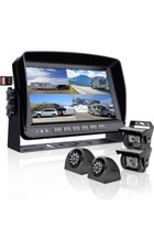 Kit de câmera de backup sem fio 9” monitor lateral traseiro impermeável caminhão semi reboque RV comprar usado  Enviando para Brazil